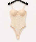 Elegante kanten body in nude beige_