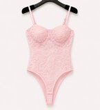 Elegante kanten body in roze_