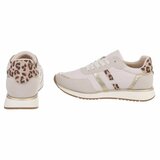 Licht grijze sneakers met gouden details voor dames-Anatoli_