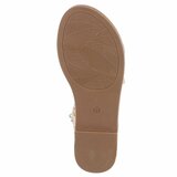 Kaki sandalen met turquoise details en studs-Lorena_