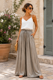 Taupe broek in satin_