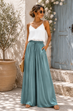 Wasabi groene broek in satin_