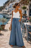 Jeans blauwe broek in satin  _