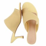 Gele knit mule hakken met open teen – Eloria_