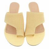 Gele knit mule hakken met open teen – Eloria_