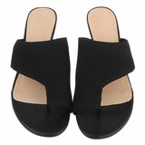 Zwarte knit mule hakken met open teen – Eloria_