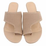 Kaki knit mule hakken met open teen – Eloria_