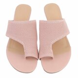 Roze knit mule hakken met open teen – Eloria_