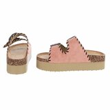 Roze plateau slippers met dubbele gesp-Dita_
