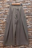 Taupe elegante palazzo broek met wijde pasvorm_