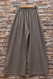 Taupe elegante palazzo broek met wijde pasvorm_