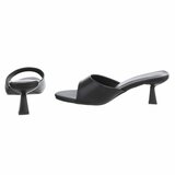 Zwarte mule met elegante kitten heel-Elvita  SOLD OUT_