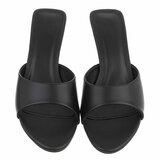 Zwarte mule met elegante kitten heel-Elvita  SOLD OUT_