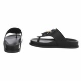 Zwarte teensandalen met kwastjes en kralendetail-Maureen_