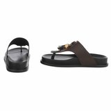 Bruine teensandalen met kwastjes en kralendetail-Maureen_