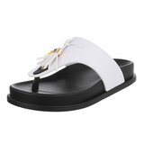 Witte teensandalen met kwastjes en kralendetail-Maureen_