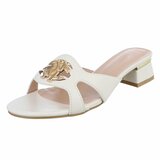 Elegante witte muiltjes met gouden detail-Katinka_