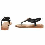 Zwarte teensandalen met sierlijke boho-details-Annalize_