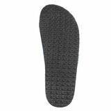 Beige dames slippers met pareldetails en gespen-Corry_