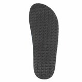 Zwarte dames slippers met pareldetails en gespen-Corry_
