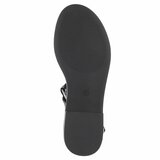 Zwarte sandalen met sierstenen en pareldetails-Kristy_