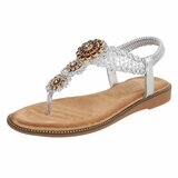 Zilveren teensandalen met sierlijke boho-details-Annalize_