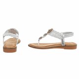 Zilveren teensandalen met sierlijke boho-details-Annalize_