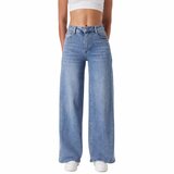 Lichtblauwe wide leg jeans_