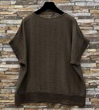 Bruine viscose set met gehaakte details_