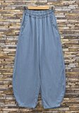 Lyocell ballonbroek lichtblauw_