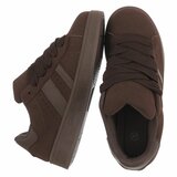 Donkerbruine lage sneaker Hesly met strepen_