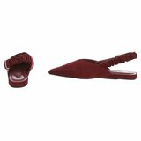Bordeaux suède slingback pumps met puntneus en elastische hielband-Lizza_
