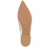 Beige suède slingback pumps met puntneus en lage hak-Marylise_