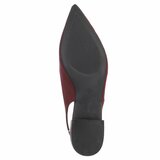 Bordeaux suède slingback pumps met puntneus en lage hak-Marylise_
