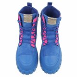 Blauw-roze veterboots met chunky zool-Bintou_
