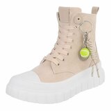Beige hoge sneakers met chunky zool-Ashani_