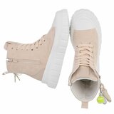 Beige hoge sneakers met chunky zool-Ashani_
