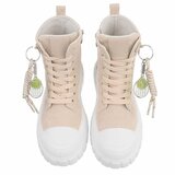 Beige hoge sneakers met chunky zool-Ashani_