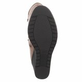 Taupe suède stretch laarzen met sleehak en gesp-Janella_