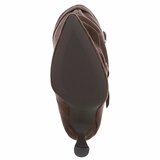 Bruine suède laarzen met gespen en elegante hak-Masha_