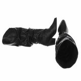 Zwarte cowboylaarzen met geplooide schacht-Darcy_