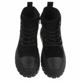 Zwarte hoge sneakers in suède met chunky zool-Bruni_