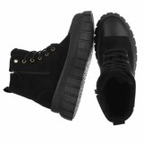 Zwarte hoge sneakers in suède met chunky zool-Bruni_