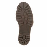 Taupe suède knielaarzen met elastische inzet en gesp-Angelita_