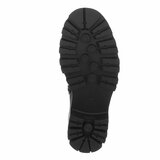 Zwarte knielaarzen met elastische inzet en gesp-Angelita_