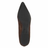 Ballerines marron en suédine à bout pointu avec détail doré-Alona_