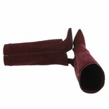 Hoge bordeaux suede laars met omslag en sierdetail Abira    _