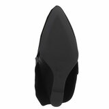 Bottes hautes noires en suède à semelle compensée intérieure-Romina   _