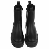Zwarte Chelsea boots met plateauzool-Wonny_
