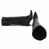 Bottes marron foncé à tige plissée et talon aiguille-Aryana_